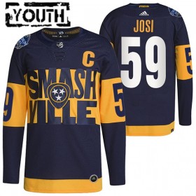 Nashville Predators Roman Josi 59 Adidas 2022 Stadium Series Authentic Shirt - Kinderen